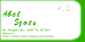 abel szots business card